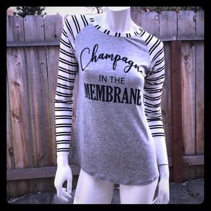 Champagne in the membrane long sleeve t-shirt